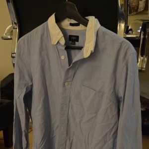 Men's Jcrew Shirt White Collar, Light Blue Shirt